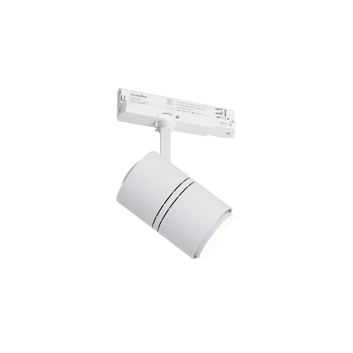 Qazqa Moderne Verstelbare Railspot Wit voor 3-Fase Rail met LED Warmwit Licht