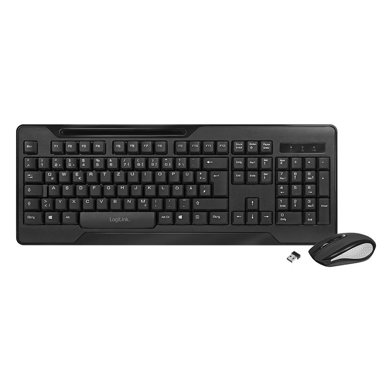LogiLink 2,4 GHz Funk Tastatur und Maus, schwarz