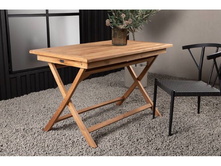 Gartentisch Siana - ein eckiger Esstisch aus Teakholz - Natur - 120x70 - Luxusbetten24