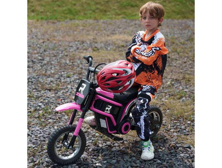 HOMCOM Moto Électrique Enfant 8-12 Ans 2 Vitesses Rose