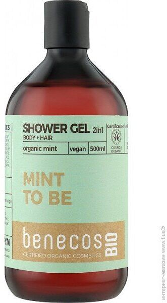 Benecos Bio Bath Gel 2 in 1 Mint 500 ml