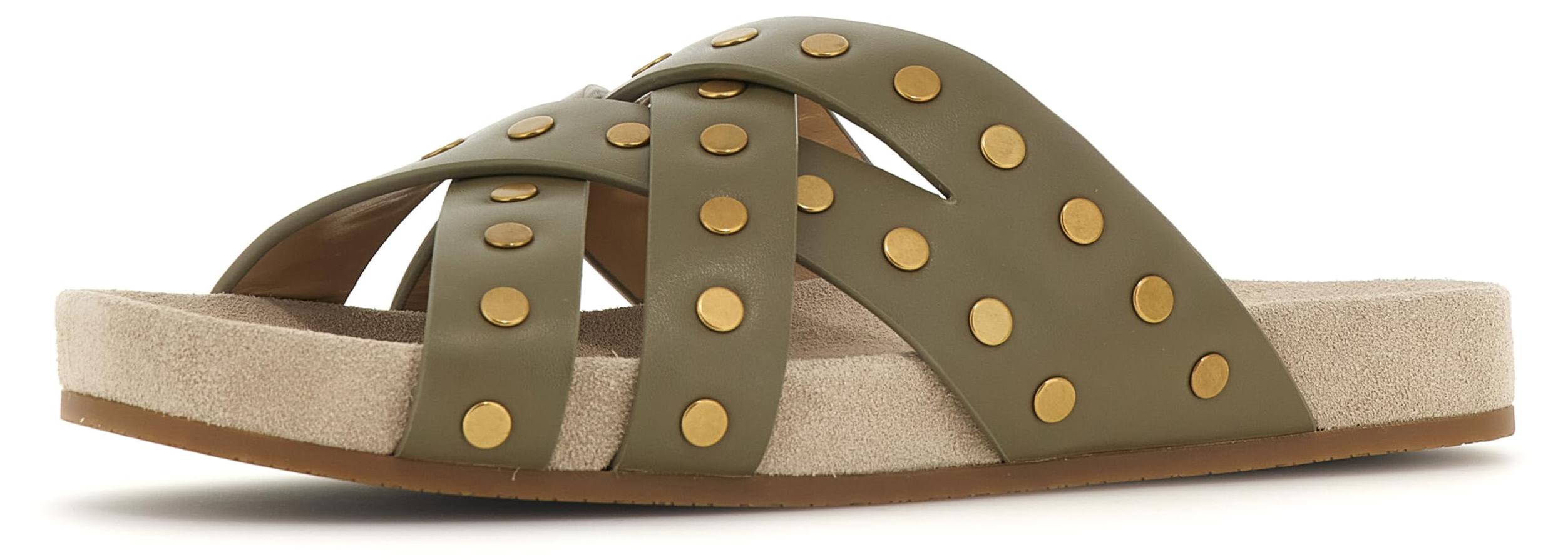 Michael Kors Damen Irene Sandal, Safari Green, 38 EU