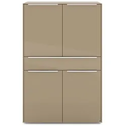 set one by Musterring Highboard Reno Glas Grau Taupe