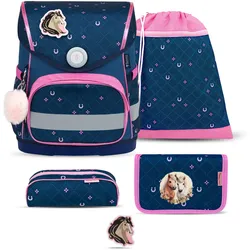Belmil Belmil Compact ergonomisches Schulranzen-Set 5-teilig "Meet your Horses" Koffer24