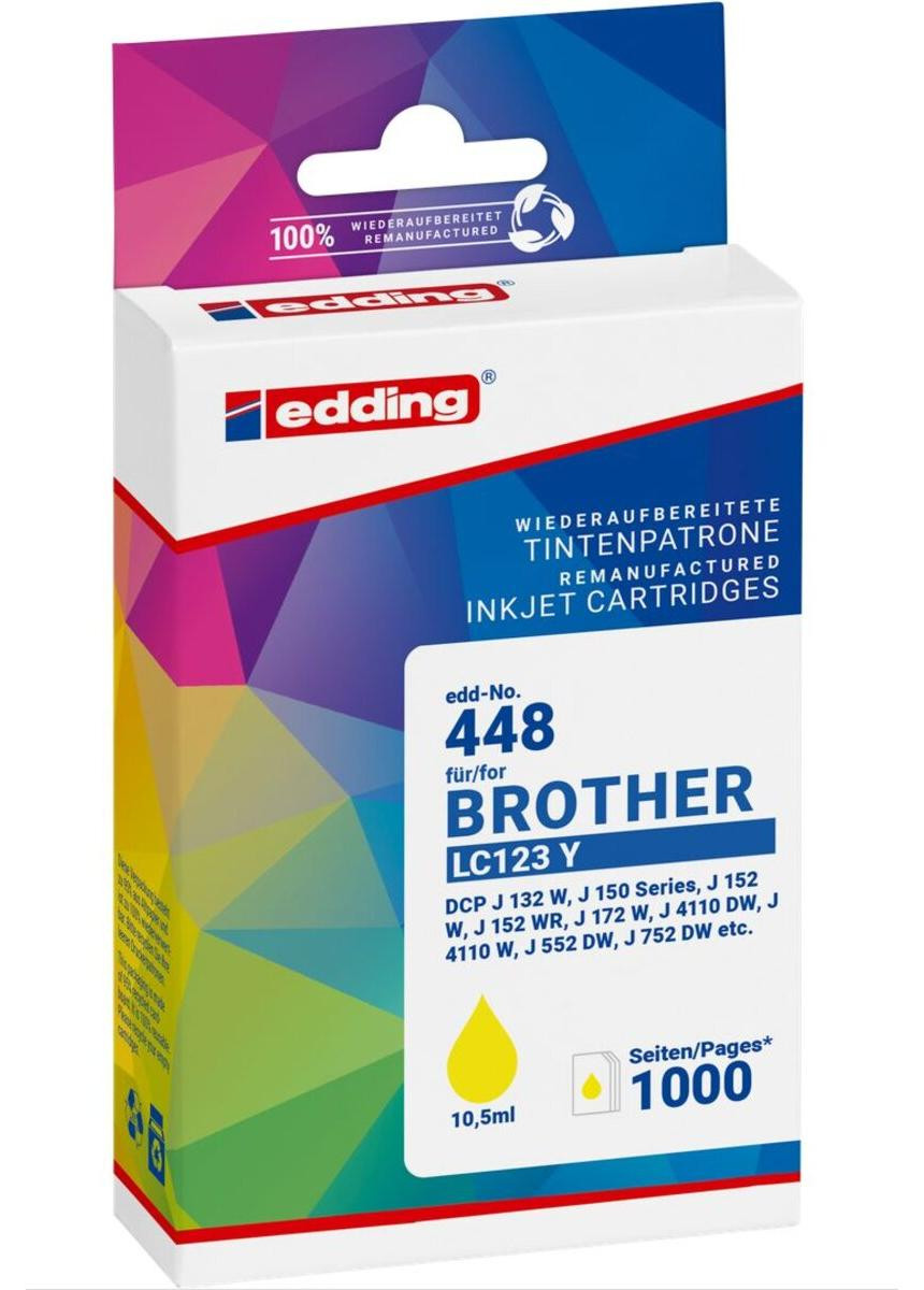 Edding Druckerpatrone compatibel met Brother LC-123Y Geel