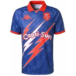 Kappa, Herren, Fussballtrikot, Auswärtstrikot Stade Français 2024/25 (XXL), Blau, Rot, Weiss