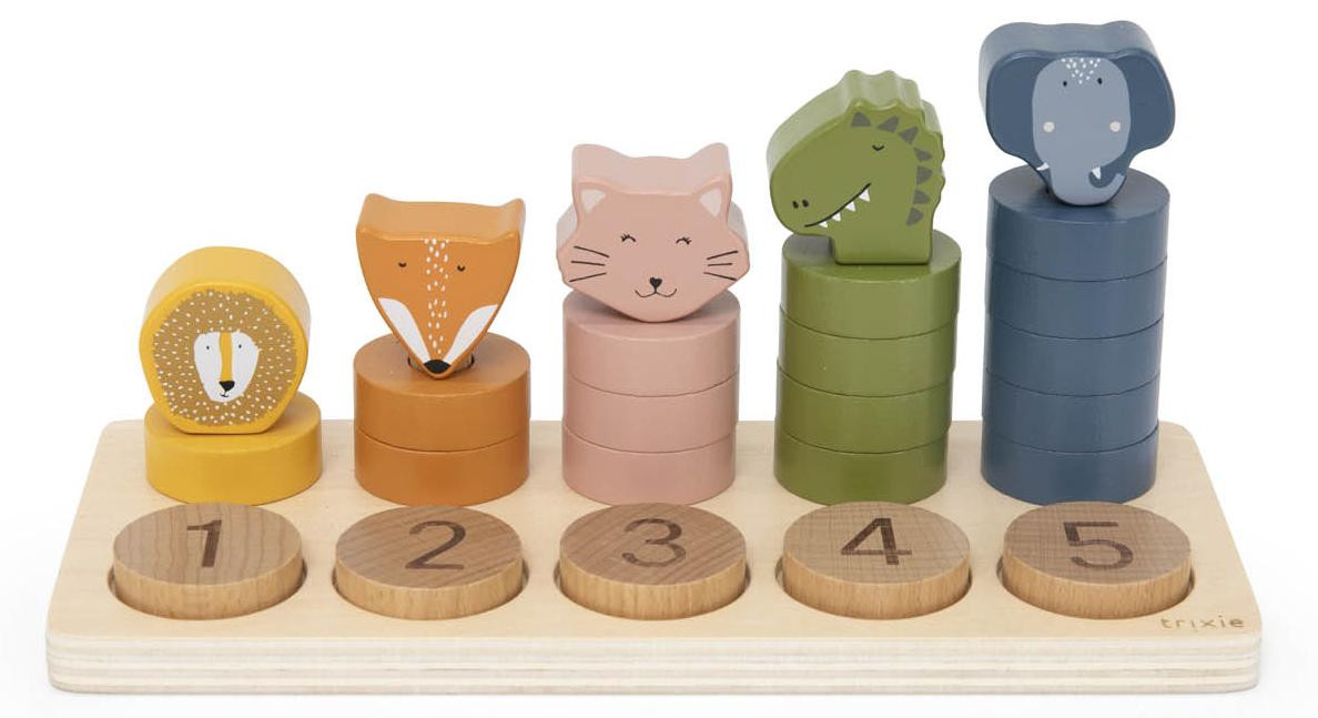 Trixie Houten Educatieve Puzzel met Dieren en Getallen 0-5