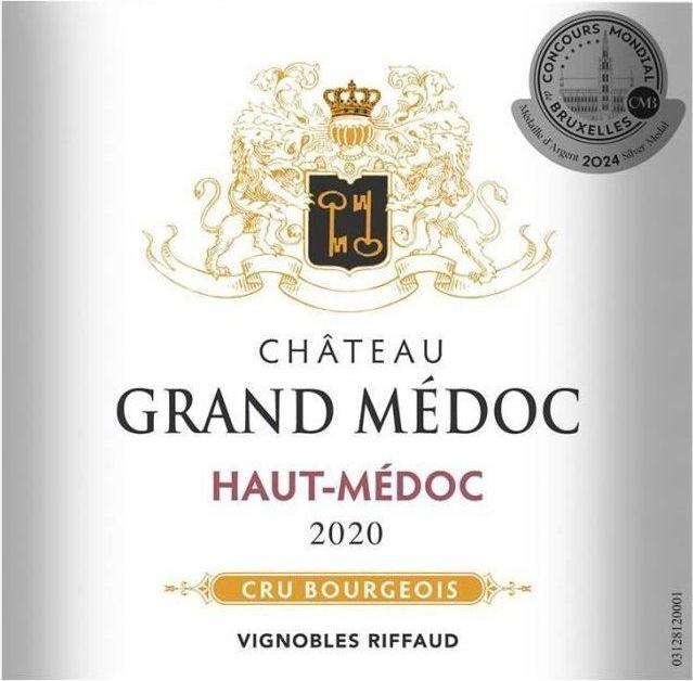 Château Grand Médoc 2020 Haut-Médoc Cru Bourgeois Bordeaux Rode Wijn