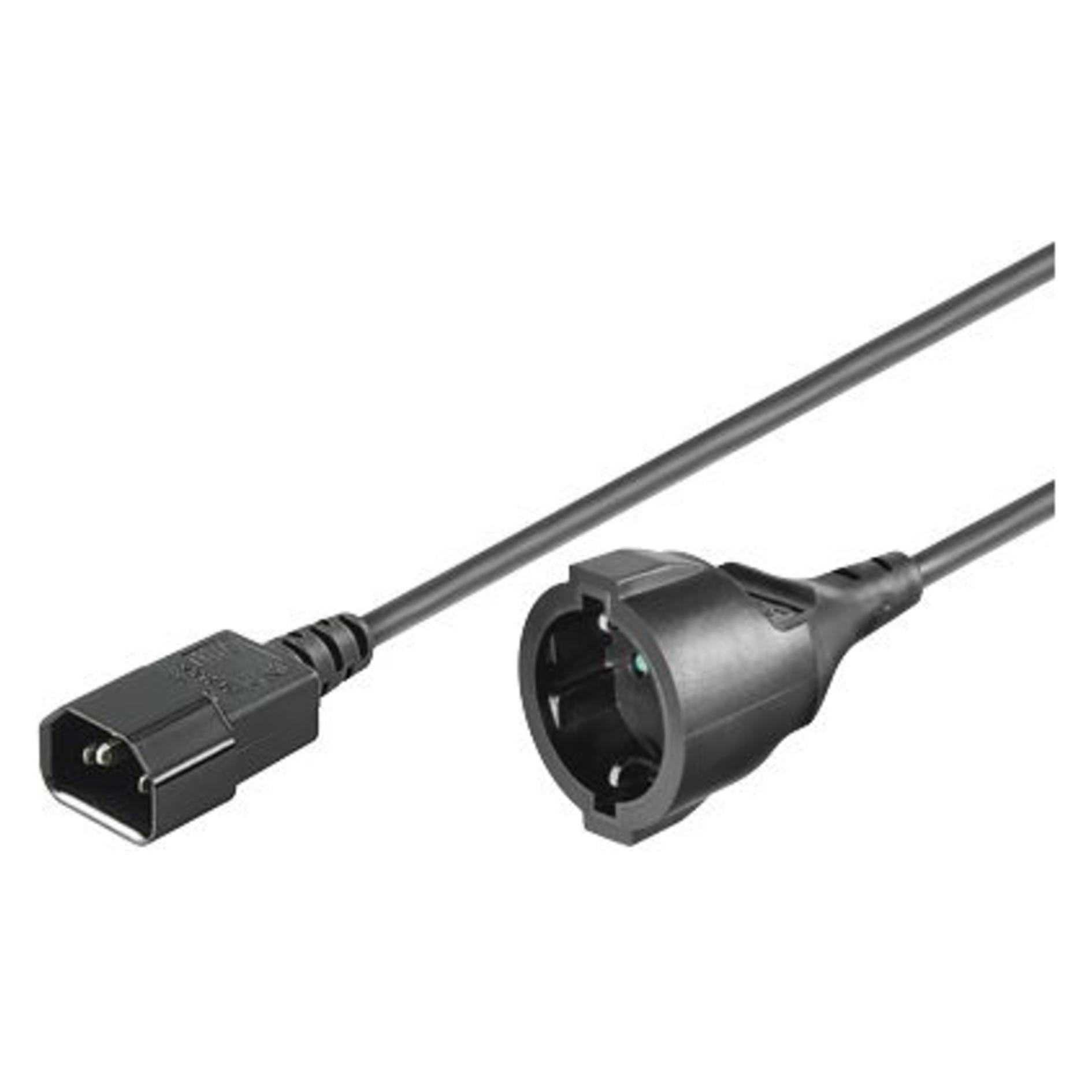 MicroConnect Spannungsversorgungs-Verlängerungskabel (2 m, CEE 7/3) (PE130200)