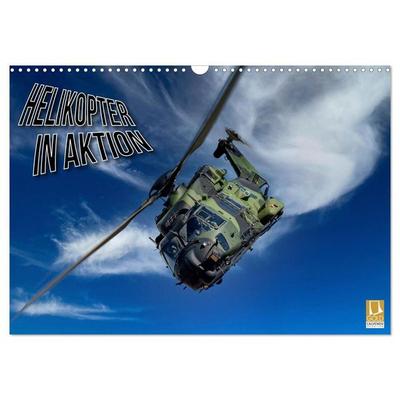 Helikopter in Aktion (Wandkalender 2027 DIN A3 quer), CALVENDO Monatskalender