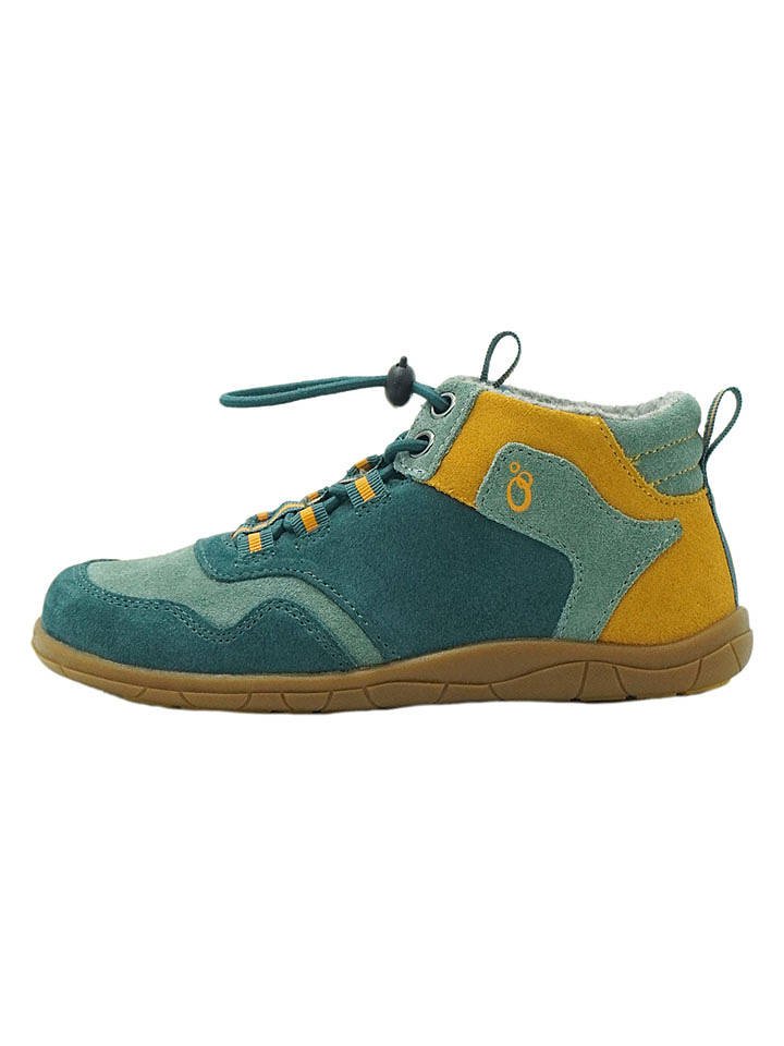 lamino Leder-Barfußschuhe in Türkis - 28