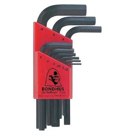 Bondhus Hexagon socket set 1.5 - 10 - short (9 pcs.) (Innensechskant) (BO12299)