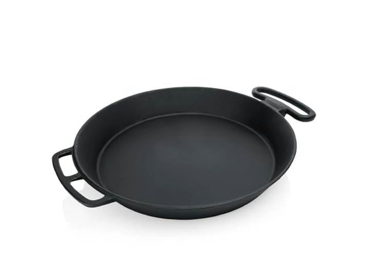 WAS Germany Gusseisen Riesenpfanne Ø 80 cm, 12 cm hoch – gasherdgeeignete Bratpfanne aus Eisen mit abnehmbarem Rundgriff - 5055 800
