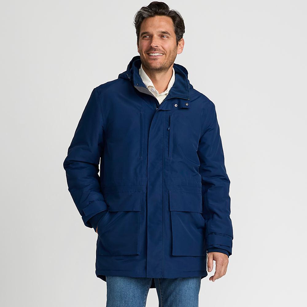 Wasserdichter, isolierter Squall-Parka für Herren, Herren, size: regular, Blau, Nylon, by Lands' End