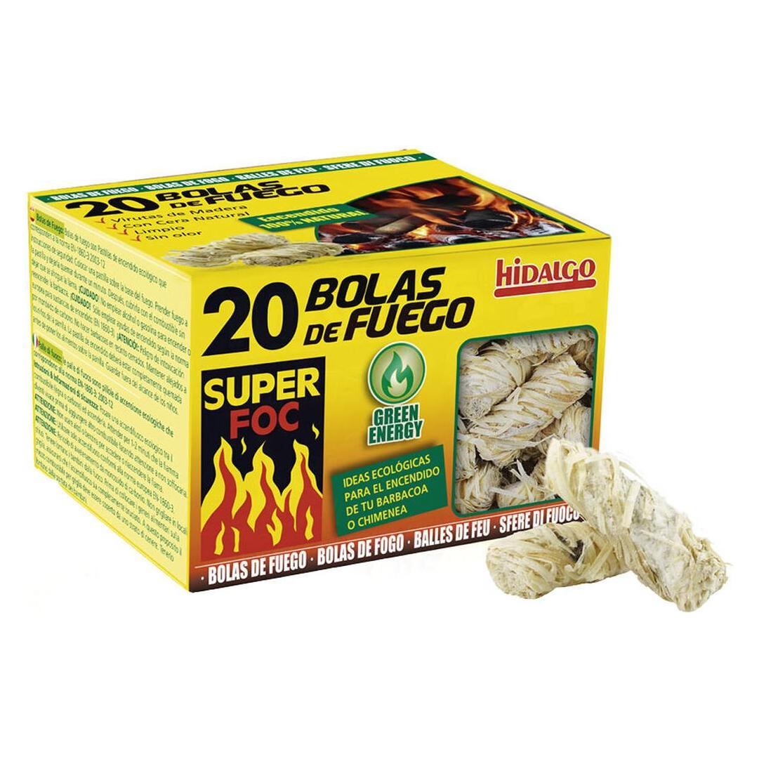 Super Foc Feuerbälle zum Anzünden Holz Wachs Ökologisch 20 Stück (46372719)