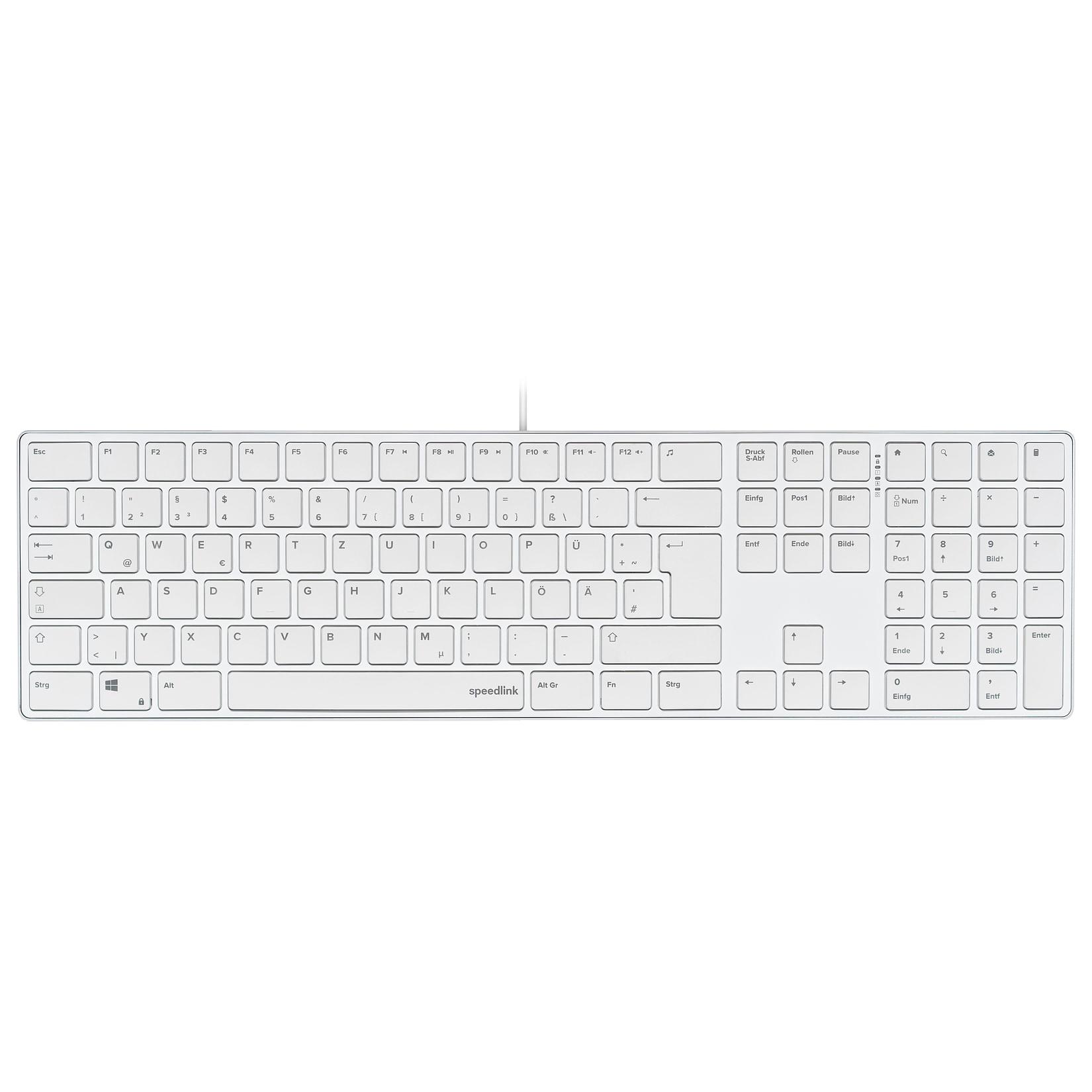 SPEEDLINK RIVA Slim Metal Scissor Keyboard, white - DE Layout