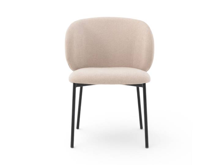 Chaise repas tissu sable