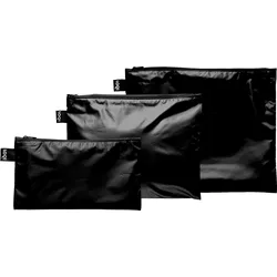 LOQI Fashion Metallic Kosmetiktaschen, schwarz, 3 St.