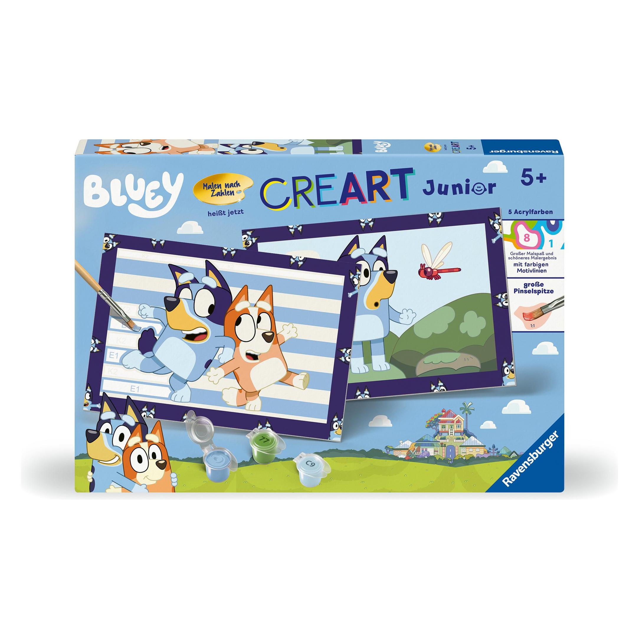 Ravensburger CreArt - Malen nach Zahlen 23984 - Bluey - Kinder 5 - 7 Jahre (23984)