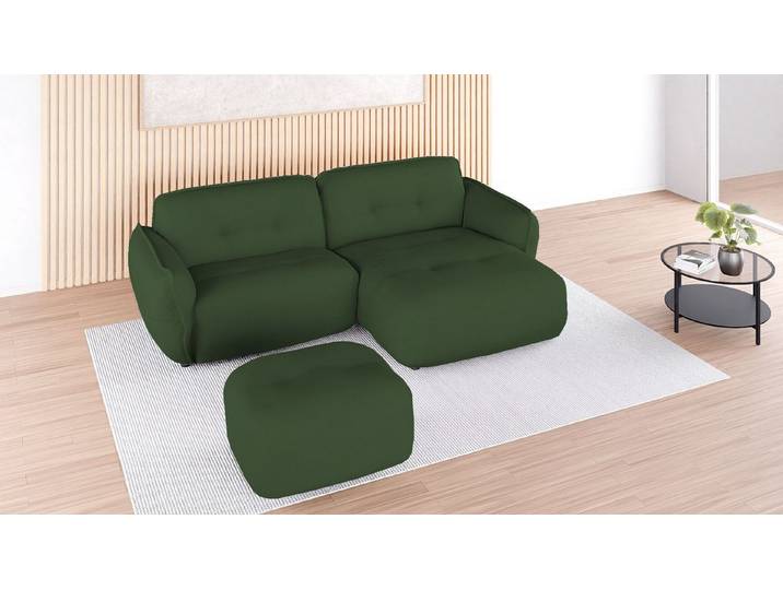 BETYPE Polsterhocker Be Fluffy, softer Sitzkomfort, moderner Kedernaht, hochwertiger Bezugsstoff