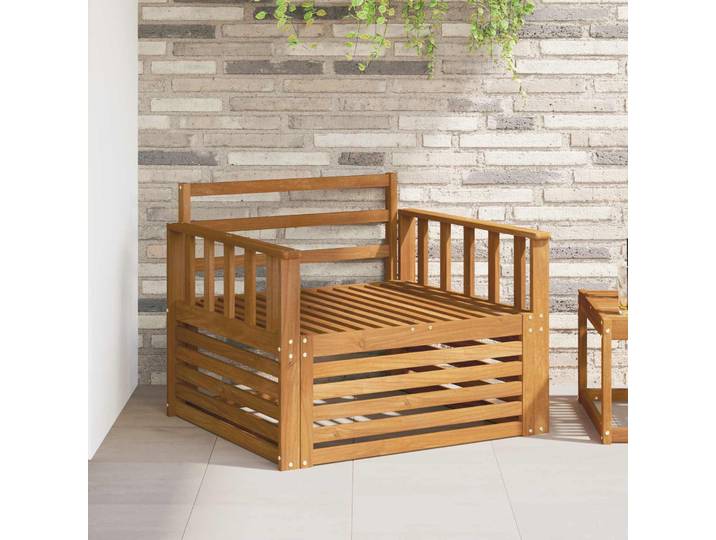 vidaXL 2 Stk. Outdoor-Sofa Natur
