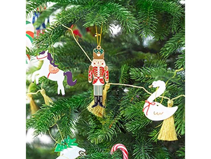 Partydeco sp. z o.o. sp. k. Notenkraker soldaat metalen hangende kerstboom decoratie, kerstboom kerstboom, feestelijke bewaargeschenk, notenkraker decoraties