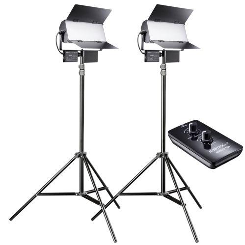 Walimex pro Sirius 160 LED 65W Daylight 2er Set mit Stativen