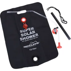 Camping-Dusche 15L - tragbare Solardusche für warmes Wasser - auslaufsicher, robust, inkl. Duschschlauch & Duschkopf - ideal für Reisen & Festivals