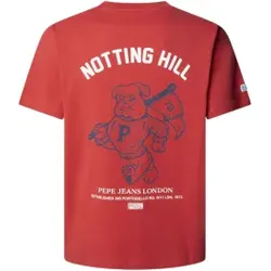 Pepe Jeans für Herren. PM5010319 Gideon T-shirt rot (L), Lässig, Baumwolle, Kurzarm