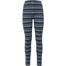 Tchibo - Kuschelige Norweger-Leggings - Damen - Gr. S - dunkelblau/print