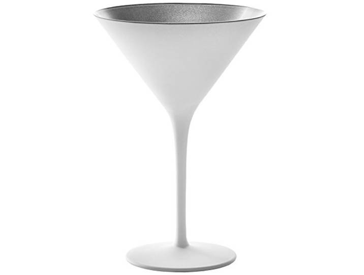 Stölzle Lausitz Elements Martini-Cocktailgläser Weiß-Silber 240 ml, 6er-Set