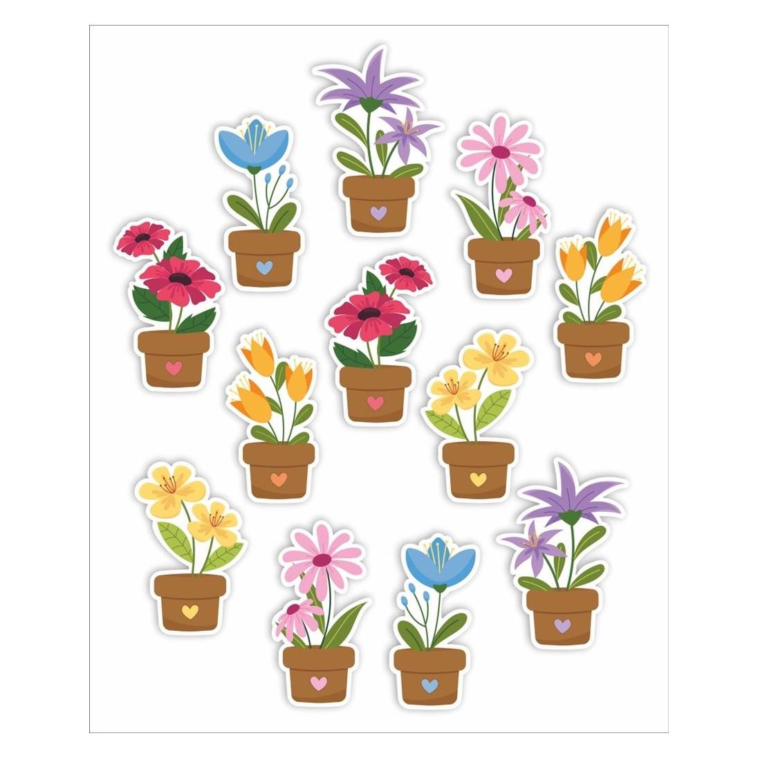 LearnHow Doppelseitige Fensterdekoration - Blumen... 12 Stk (41930636)