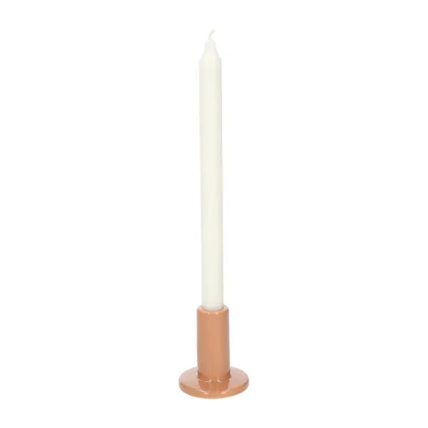 Dille & Kamille Kandelaar van porselein in terracotta voor stompkaarsen