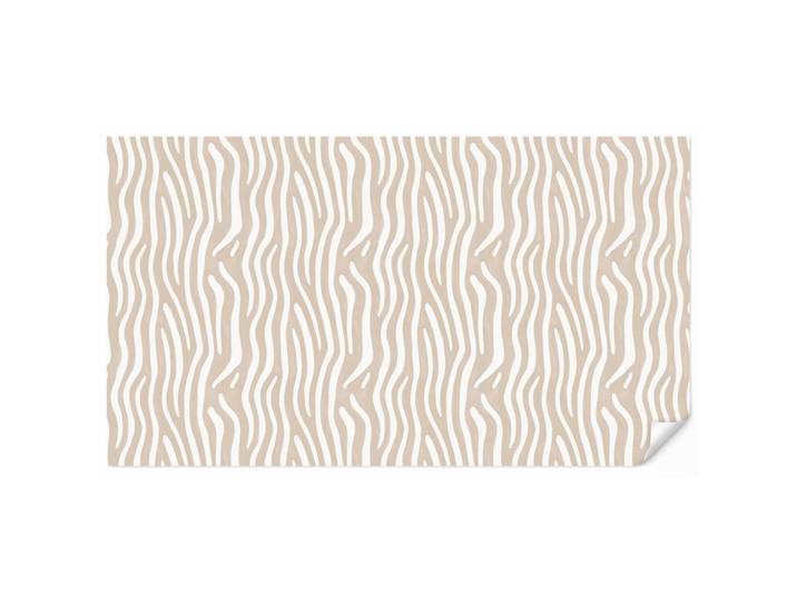 OnlyWow Tapete - Abstrakt - Zebra - Beige - 450x240 cm, Papier, Rechteckig, 450x240 cm, Tapeten & Wandverkleidungen, Vliestapeten
