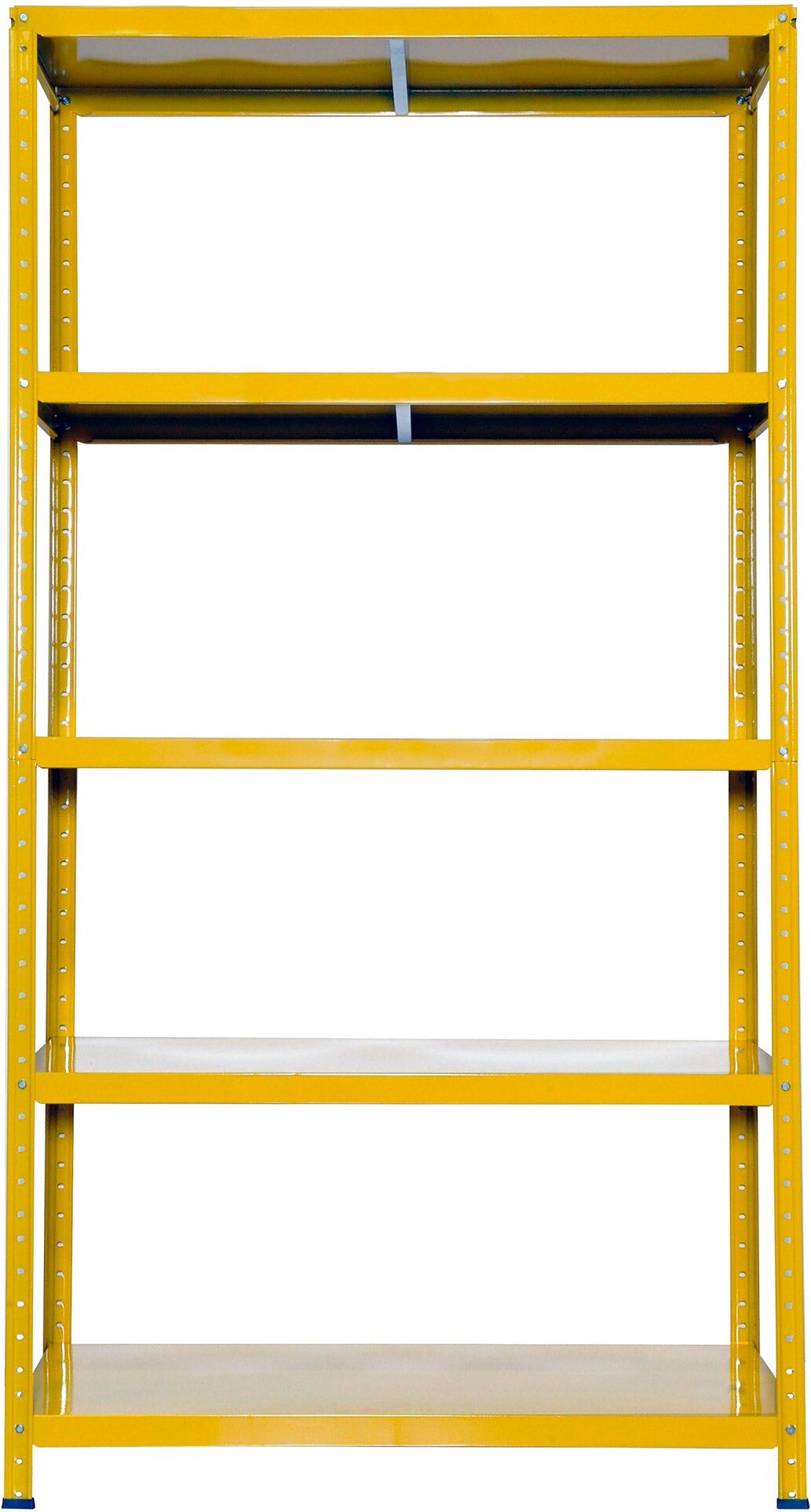 giordanoshop Scaffale in Metallo 5 Ripiani 100x40x187 cm Ettore Giallo...