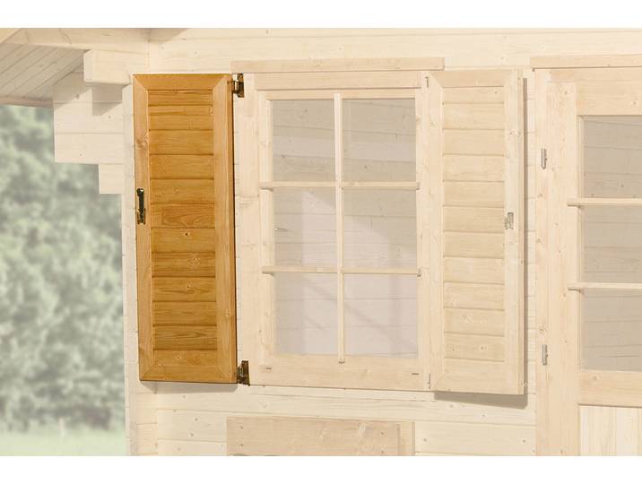 Weka Fensterladen 1-seitig Natur 84 × 113