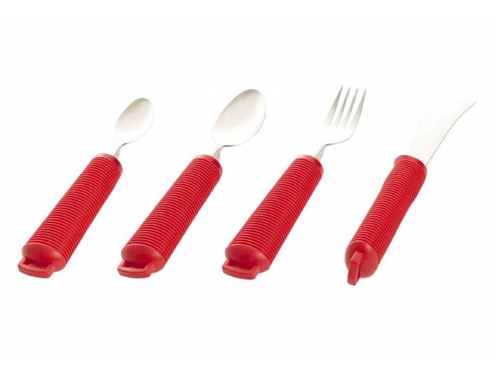 Able2 Alzheimer bestekset - rood - grote handgreep