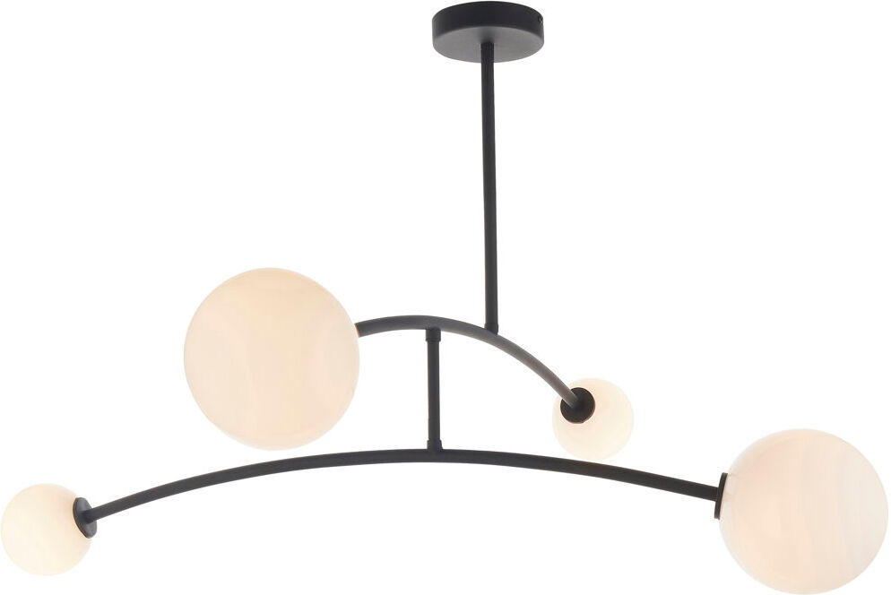 George Oliver Corso 4-Light Black Chandelier Textured Black 33cm H X 90.6cm W X 15cm D