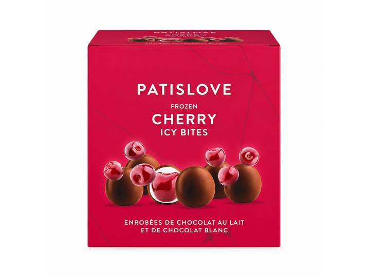 PATISLOVE Cerises enrobées de chocolats au lait et blanc 130g