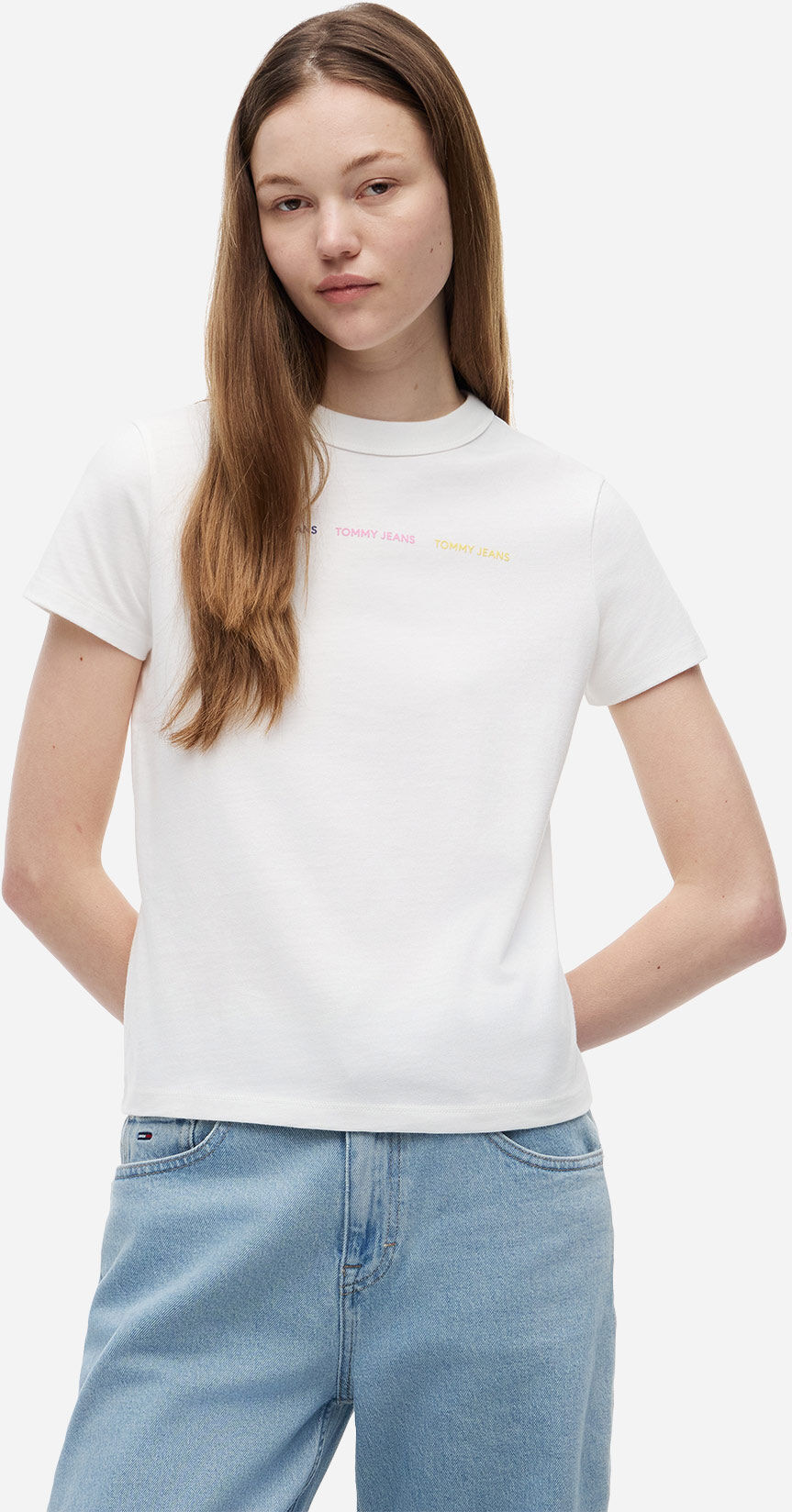 Tommy Hilfiger Repeat W - T-shirt - Donna - Bianco XS
