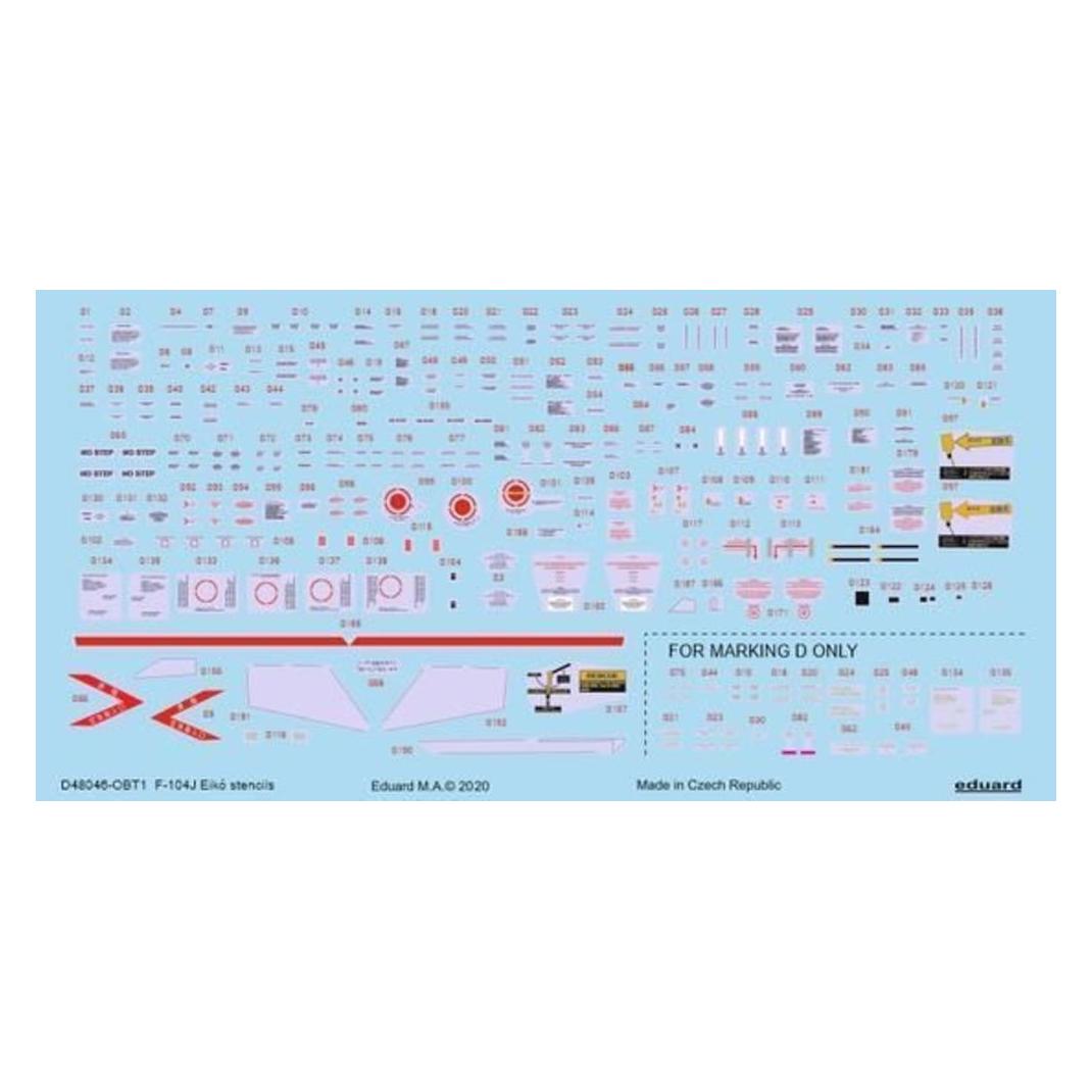 Eduard F-104J Eiko stencils f. /Hasegawa (D48046)