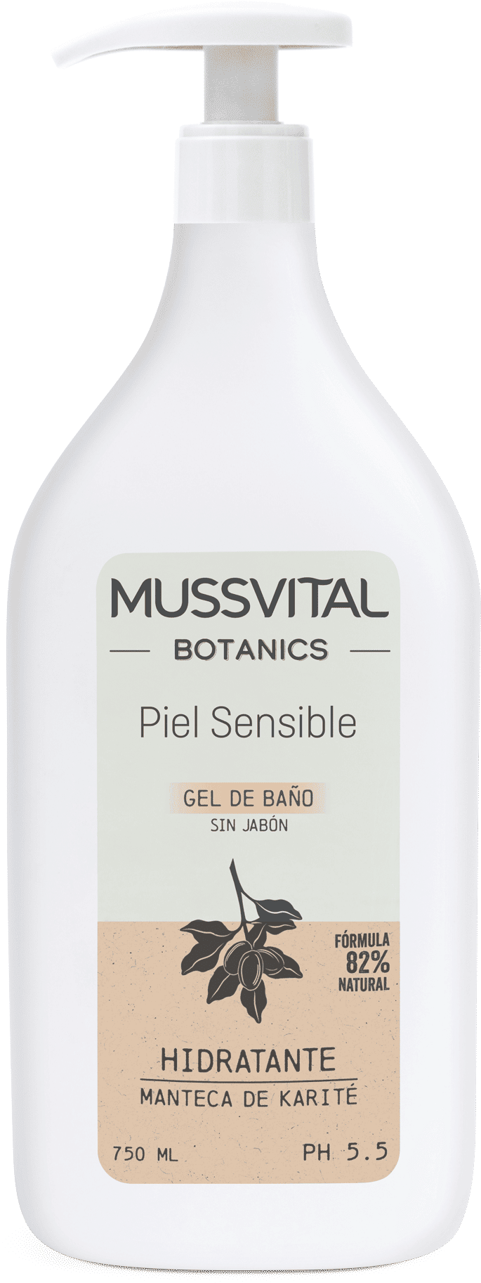 Mussvital Botanics Sensitive Skin Bath Gel 750 ml