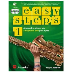 Easy Steps 1 (F) Alto Saxophone Buch + 2 CDs + Online-Audio, Fachbücher