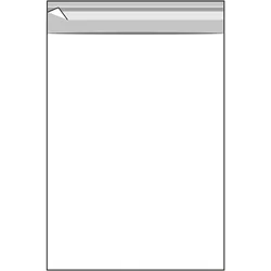 100 Klappenbeutel, PLA-Folie 225 x 310 mm, transparent