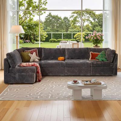 OVIOS Long Plush Deep Seat Indoor Sofa