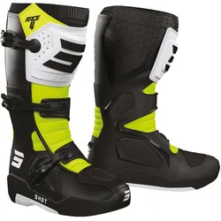Shot racegear, Motorradschuhe, STIEFEL SHOT RACE 4 SCHWARZ/WEISS/NEONG GR.42 (Herren, 42)