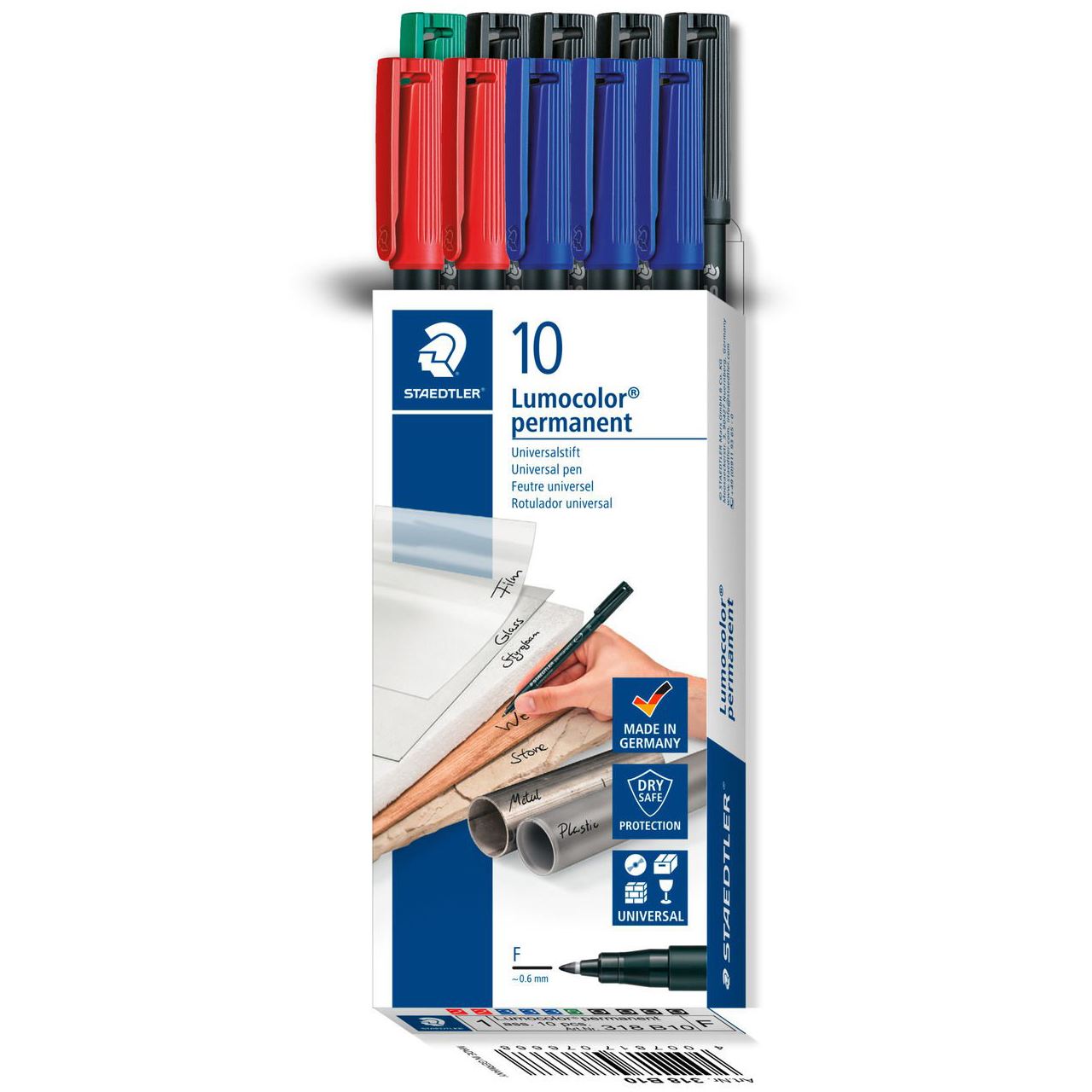Staedtler Universalstift Lumocolor F perm 10St,Faltschachtel