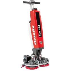 Cleanfix Toro CAS kompakte vertikale Scheuersaugmaschine inkl. 2x Akku, 1x Duo Ladegerät, 2x Bürsten, 1x Saugdüse