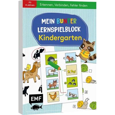 Mein bunter Lernspielblock – Kindergarten: Erkennen, Verbinden, Fehler finden, Taschenbuch von , Edition Michael Fischer / EMF Verlag,