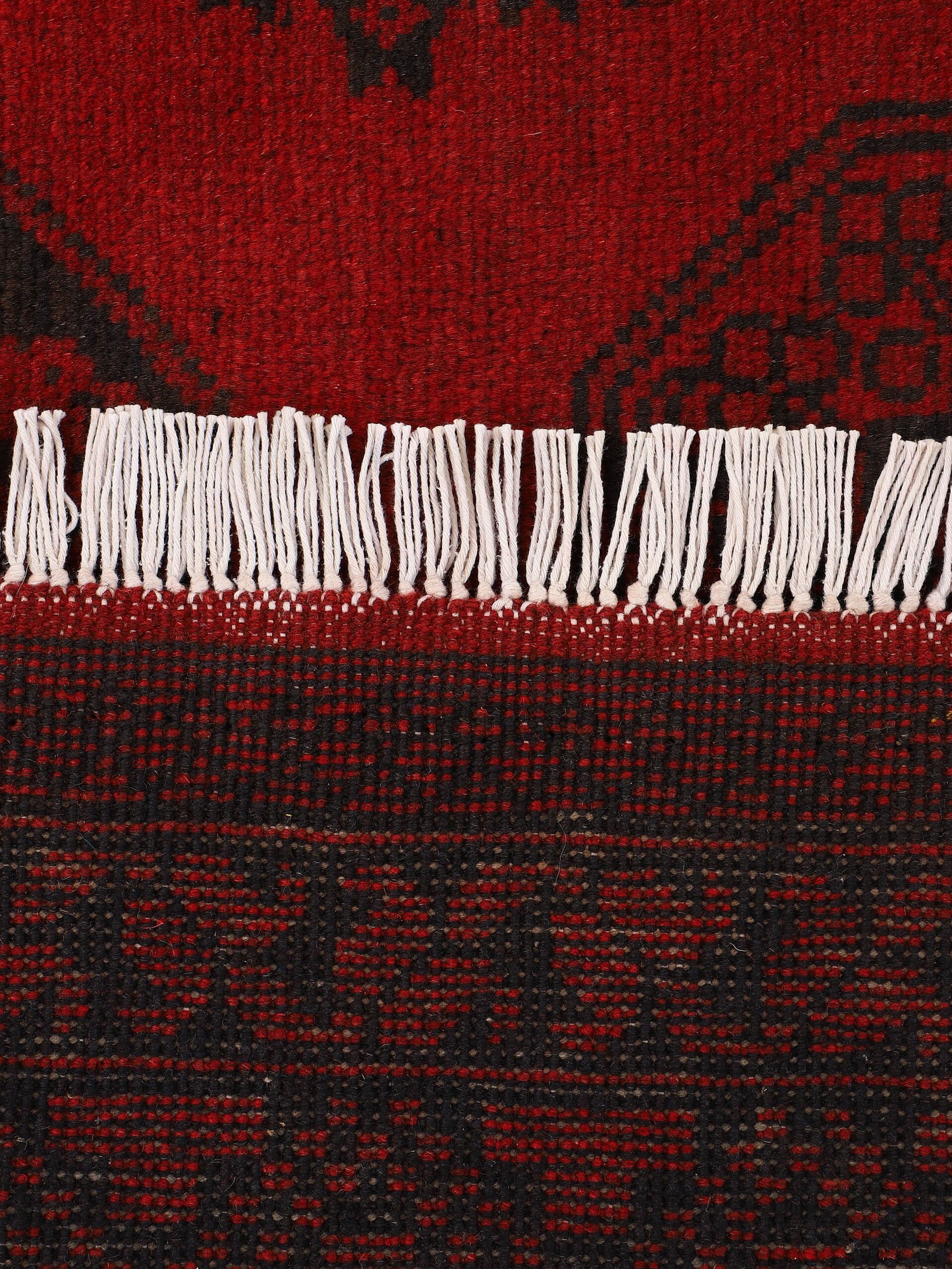 Orientteppich WOVEN ARTS "Afghan Akhche, auch als Läufer", rot, B:200cm H:10mm L:290cm, Wolle, Teppiche, Orientteppich, handgeknüpft, reine Wolle für ein warmes Raumklima, Wohnzimmer rot B : 200cm 1 Stk., 10mm, L: 290cm